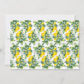Invitation Fête des mariées d'aquarelle au citron (Dos)