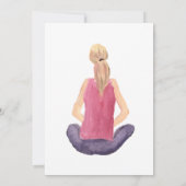 Invitation Fête des mariées d'aquarelle blanche rose inspirée (Dos)