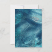 Invitation Fête des mariées d'aquarelle bleu océan (Dos)