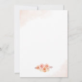 Invitation Fête des mariées d'aquarelle bleu perles et Prosec (Dos)