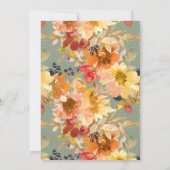 Invitation Fête des mariées d'aquarelle botanique de Sage élé (Dos)