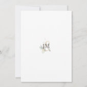 Invitation Fête des mariées d'aquarelle botanique d'Eucalyptu (Dos)