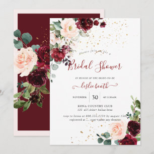 Invitation Fête des mariées d'aquarelle Bourgogne