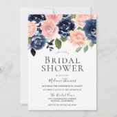 Invitation Fête des mariées d'aquarelle couleur blanche et ma (Devant)