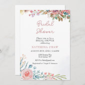 Invitation Fête des mariées d'aquarelle créative colorée (Devant / Derrière)