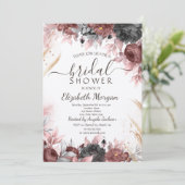 Invitation Fête des mariées d'aquarelle d'automne (Debout devant)