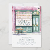 Invitation Fête des mariées d'aquarelle de la boulangerie (Devant)