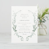 Invitation Fête des mariées d'aquarelle de l'Eucalyptus botan (Debout devant)