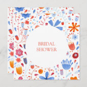 Invitation Fête des mariées d'aquarelle de prairie (Devant / Derrière)