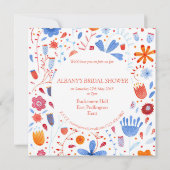 Invitation Fête des mariées d'aquarelle de prairie (Dos)