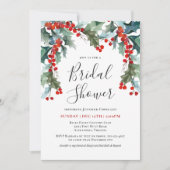 Invitation Fête des mariées d'aquarelle de verdure (Devant)