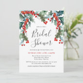 Invitation Fête des mariées d'aquarelle de verdure (Debout devant)