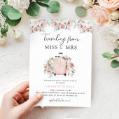 Invitation Fête des mariées d'aquarelle de voyage