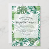 Invitation Fête des mariées d'aquarelle d'été botanique (Devant)