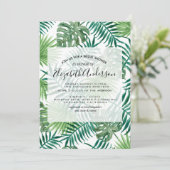 Invitation Fête des mariées d'aquarelle d'été botanique (Debout devant)