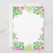 Invitation Fête des mariées d'aquarelle d'été tropicale (Dos)