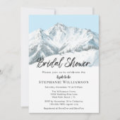 Invitation Fête des mariées d'aquarelle d'hiver simple (Devant)