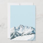 Invitation Fête des mariées d'aquarelle d'hiver simple (Dos)