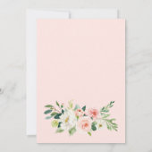Invitation Fête des mariées d'aquarelle en rose pâle (Dos)