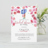 Invitation Fête des mariées d'aquarelle Floral Mailbox par co (Debout devant)