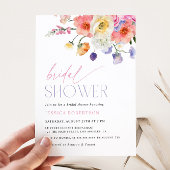Invitation Fête des mariées d'aquarelle florale