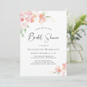 Invitation Fête des mariées d'aquarelle florale (Debout devant)