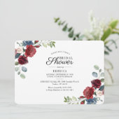 Invitation Fête des mariées d'aquarelle florale (Debout devant)