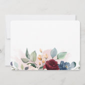 Invitation Fête des mariées d'aquarelle florale (Dos)