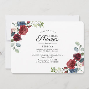 Invitation Fête des mariées d'aquarelle florale