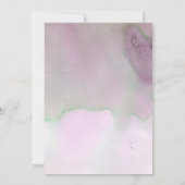 Invitation Fête des mariées d'aquarelle florale de lavande (Dos)