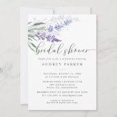 Invitation Fête des mariées d'aquarelle florale de lavande ro (Devant)