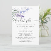 Invitation Fête des mariées d'aquarelle florale de lavande ro (Debout devant)