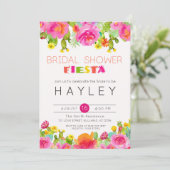 Invitation Fête des mariées d'aquarelle florale Succulente Fi (Debout devant)