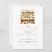 Invitation Fête des mariées D'Aquarelle Fraîche Du Marché (Devant)