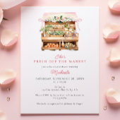 Invitation Fête des mariées D'Aquarelle Fraîche Du Marché