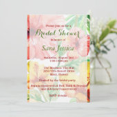 Invitation Fête des mariées d'aquarelle Hibiscus Fleurs (Debout devant)