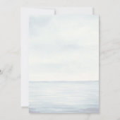 Invitation Fête des mariées d'aquarelle marine (Dos)