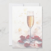 Invitation Fête des mariées d'aquarelle moderne Brunch & Bubb (Dos)