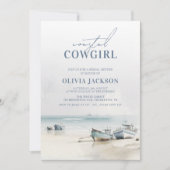 Invitation Fête des mariées d'aquarelle moderne Coastal Cowgi (Devant)