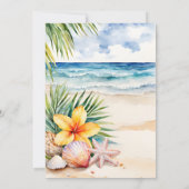 Invitation Fête des mariées d'aquarelle moderne Coastal Cowgi (Dos)