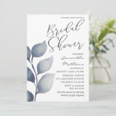 Invitation Fête des mariées d'aquarelle moderne en feuillage (Debout devant)