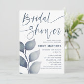 Invitation Fête des mariées d'aquarelle moderne en feuillage  (Debout devant)