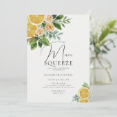 Invitation Fête des mariées d'aquarelle orange brûlée (Debout devant)