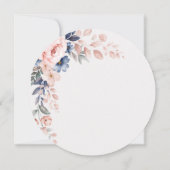 Invitation Fête des mariées d'aquarelle rose (Dos)