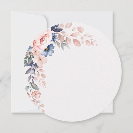 Invitation Fête des mariées d'aquarelle rose (Dos)