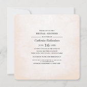 Invitation Fête des mariées d'aquarelle rose pâle (Dos)