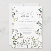 Invitation Fête des mariées d'aquarelle Sage Green Eucalyptus (Devant)