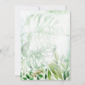 Invitation Fête des mariées d'aquarelle tropicale moderne (Dos)