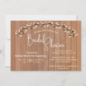 Invitation Fête des mariées d'arc en feuille de couleur rusti (Devant)
