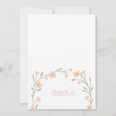 Invitation Fête des mariées d'arc Fleur sauvage Blush simple (Dos)